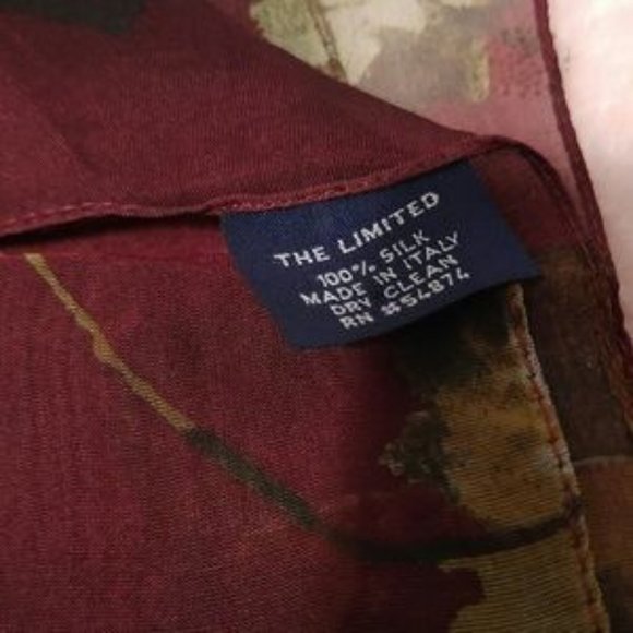 The Limited Autumn Leaves Semi-Transparent Silk Scarf - Picture 2 of 4